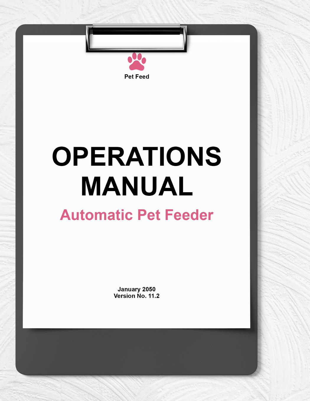 Operations Manual Template Word 