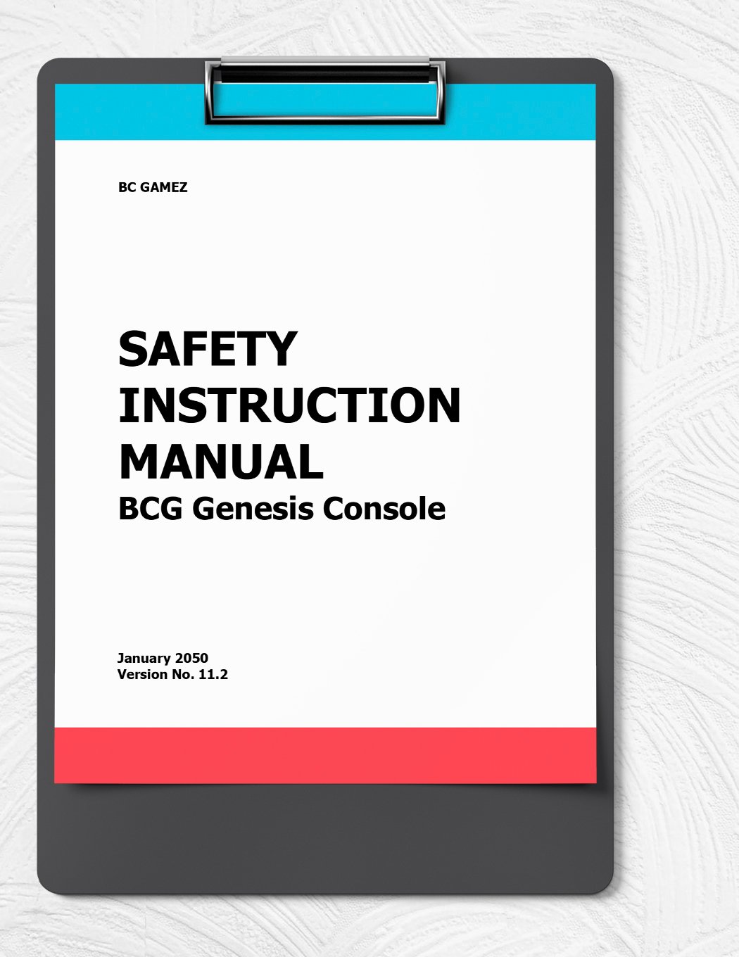Safety Instruction Manual Template