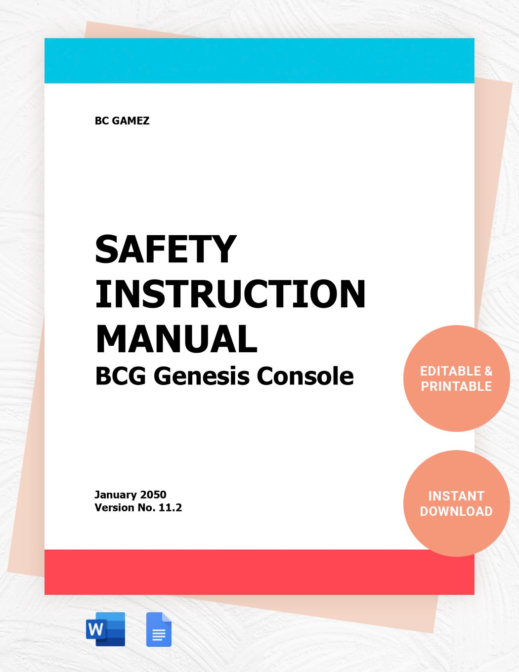 Safety Instruction Manual Template