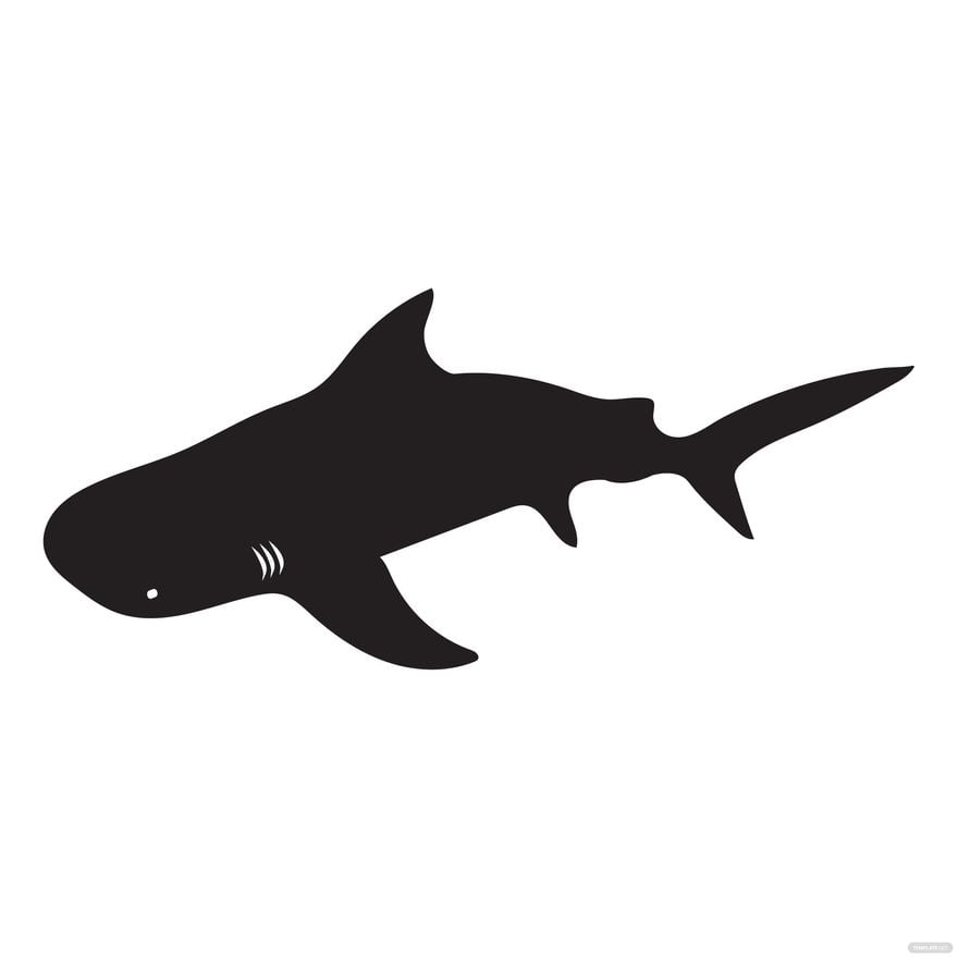 Shark Shape Vector in Illustrator, EPS, SVG, JPG, PNG