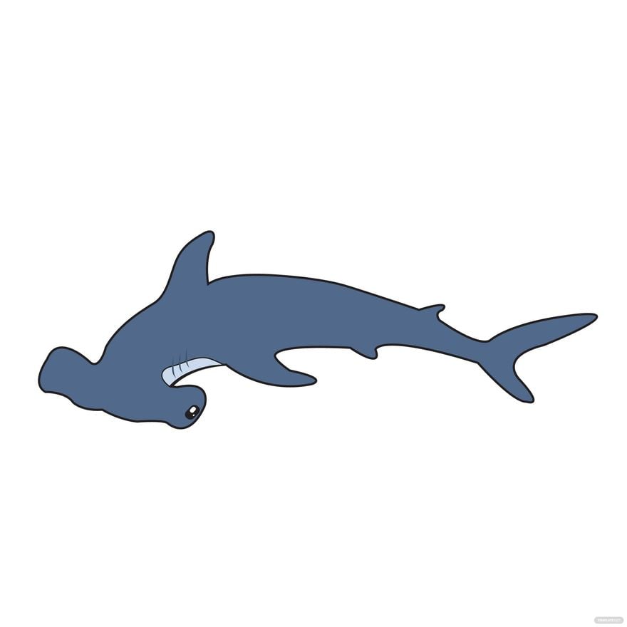 Hammerhead Shark Vector in Illustrator, EPS, SVG, JPG, PNG