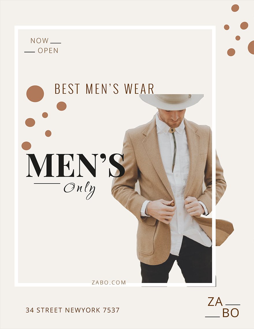 Men's Wear Flyer Template