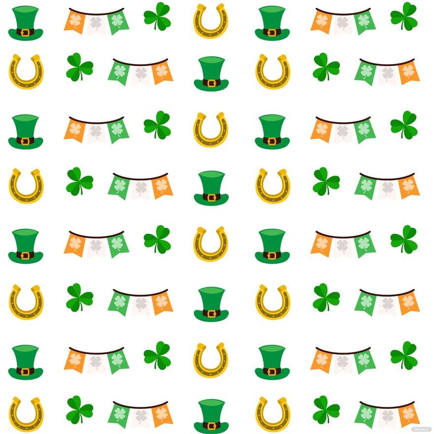 St. Patrick's Day Pattern Vector