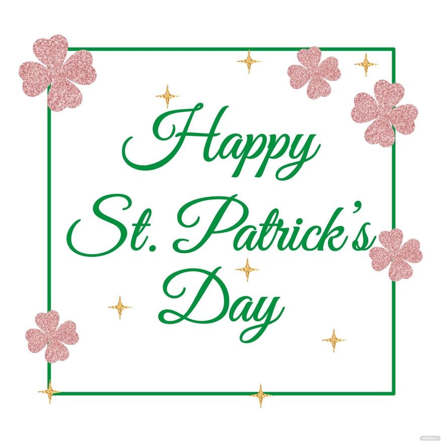 Sparkly St. Patrick's Day Vector in Illustrator, EPS, SVG, JPG, PNG