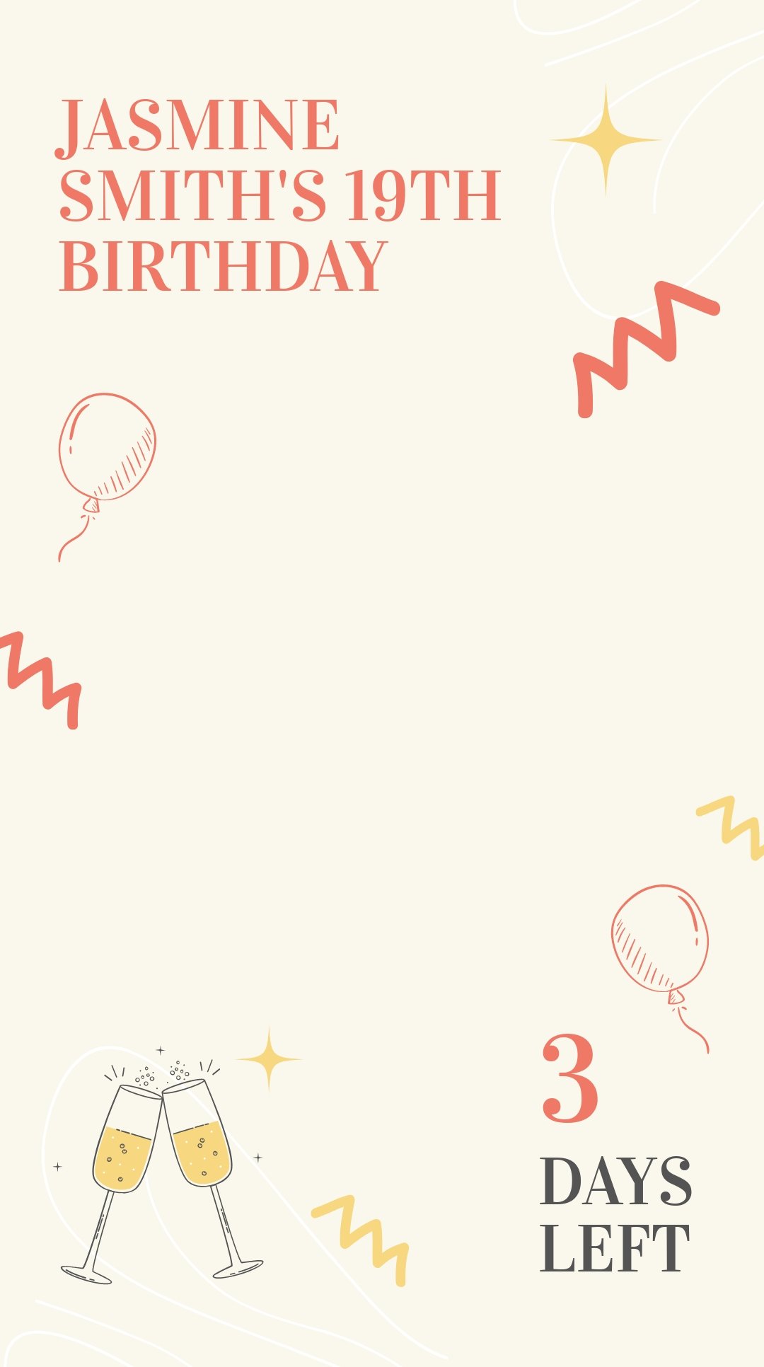Free Birthday Countdown Snapchat Geofilter