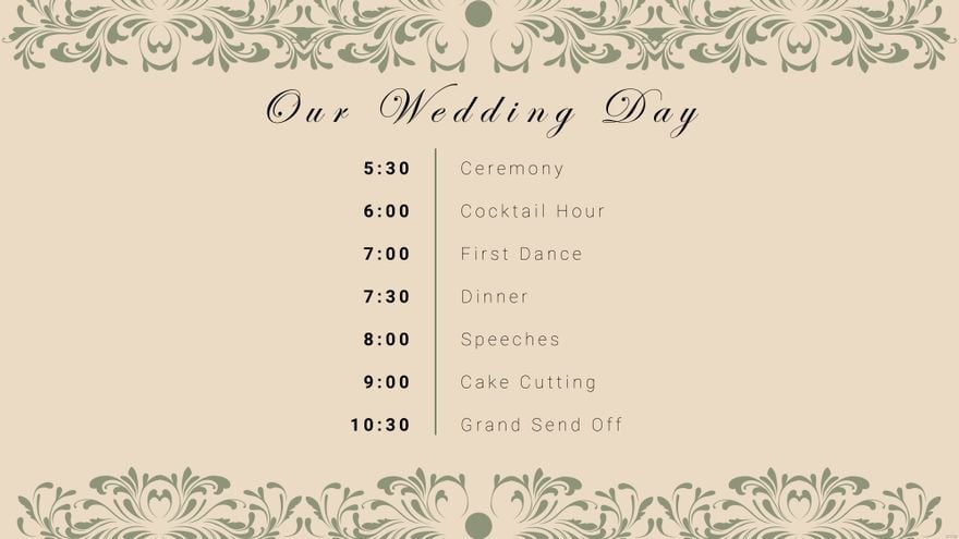 Wedding Timeline Wallpaper