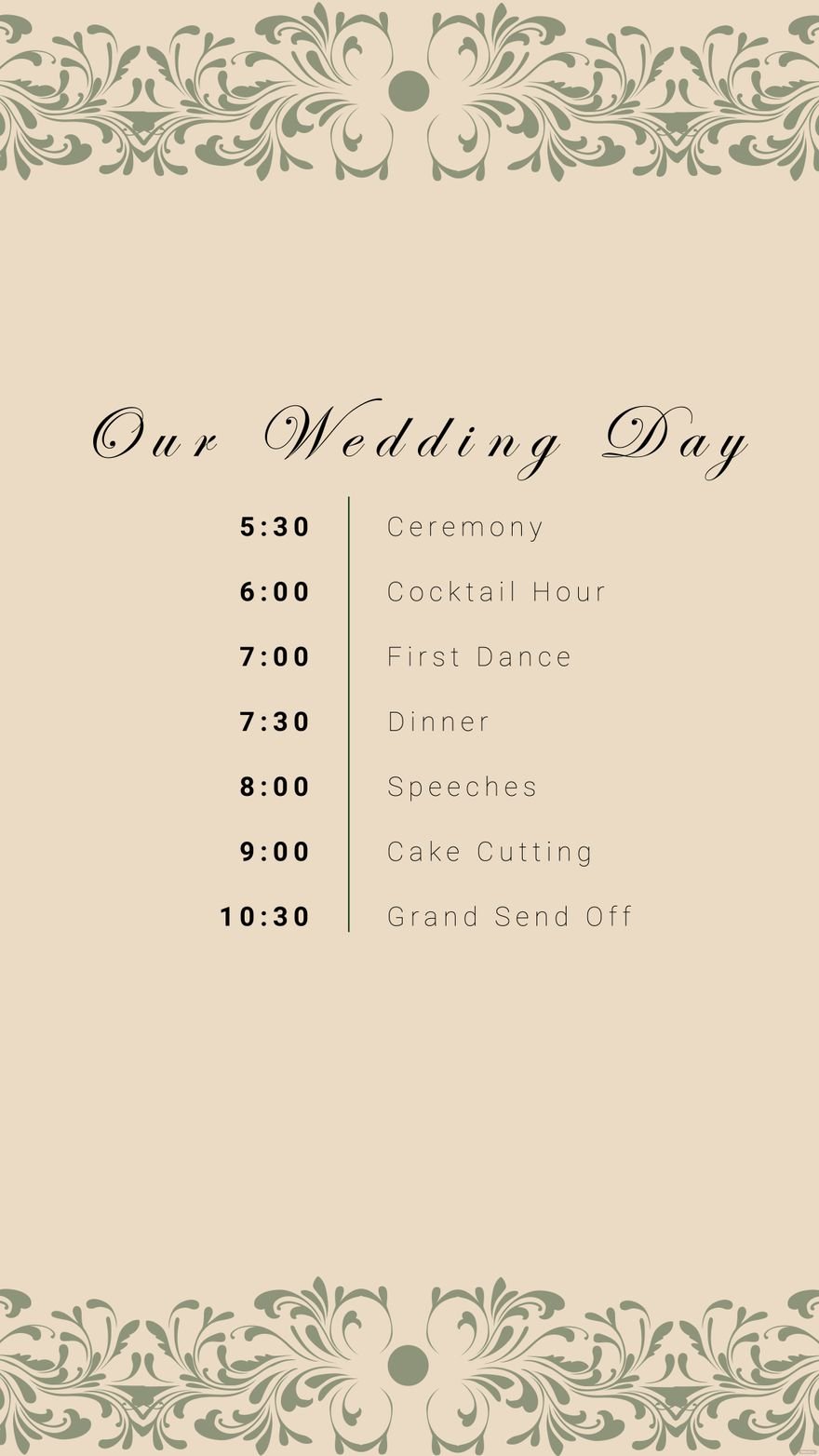 Wedding Timeline Mobile Wallpaper