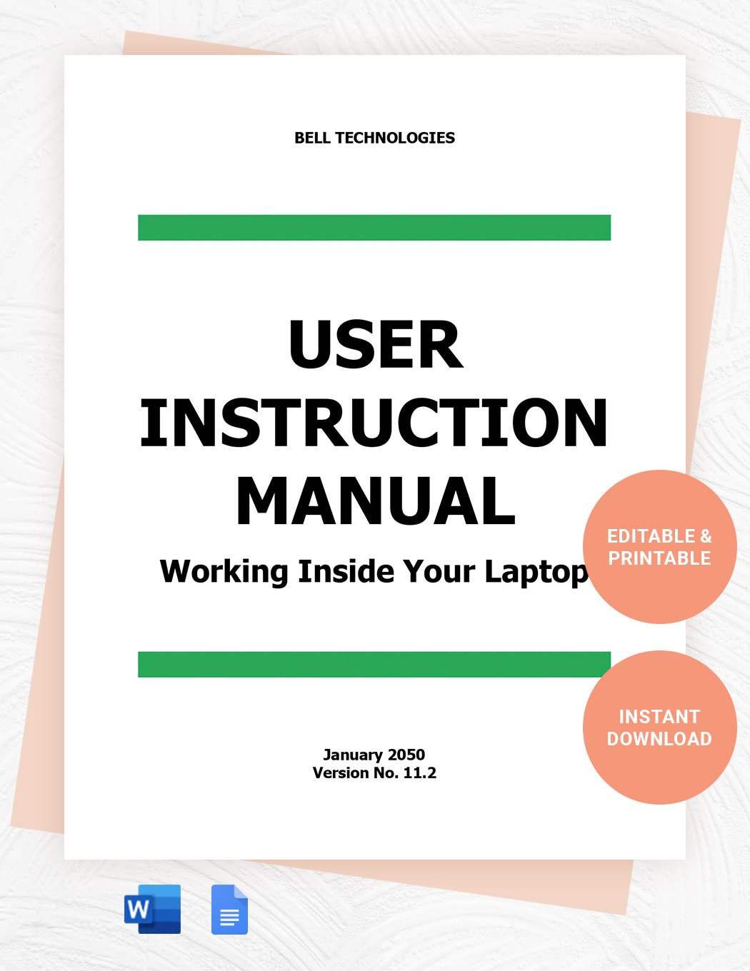 Technical Instruction Manual Template Download in Word, Google Docs