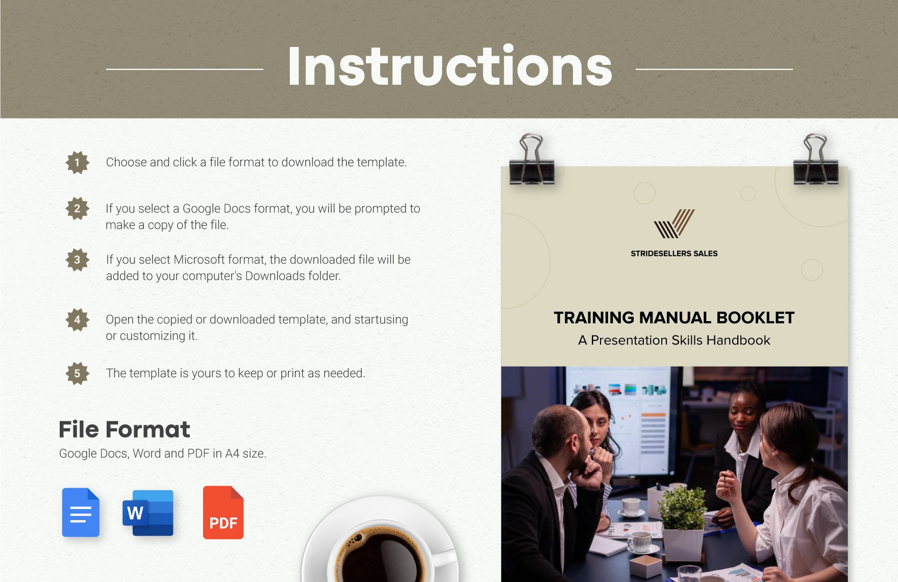 Training Manual Booklet Template