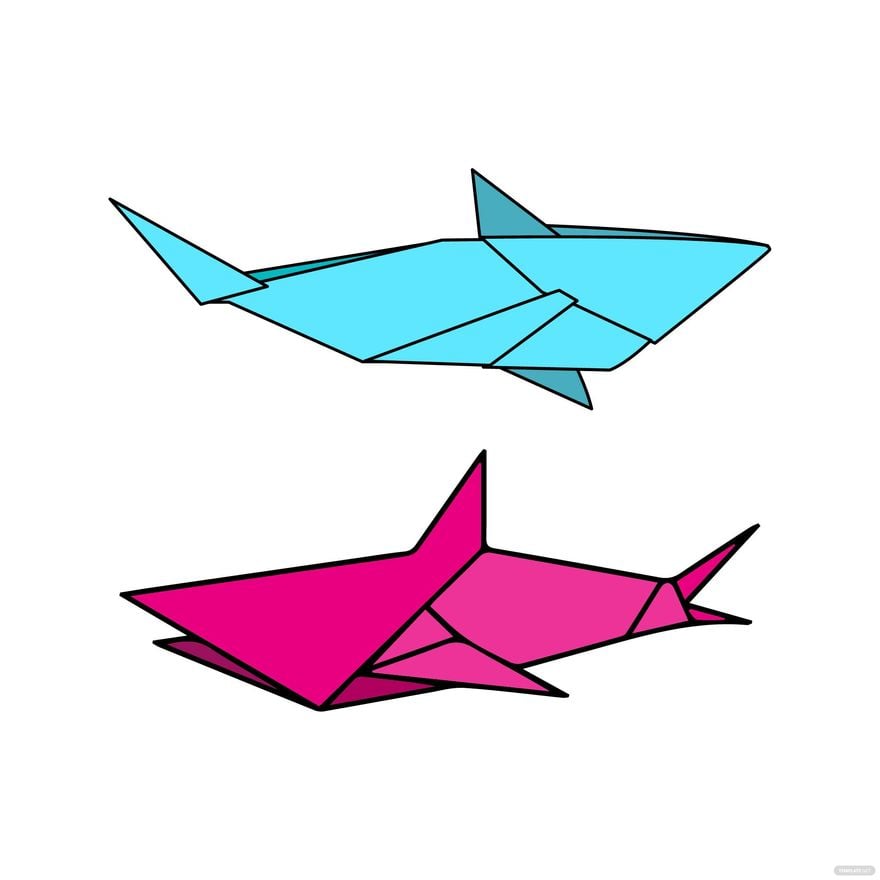 Free Origami Shark Vector