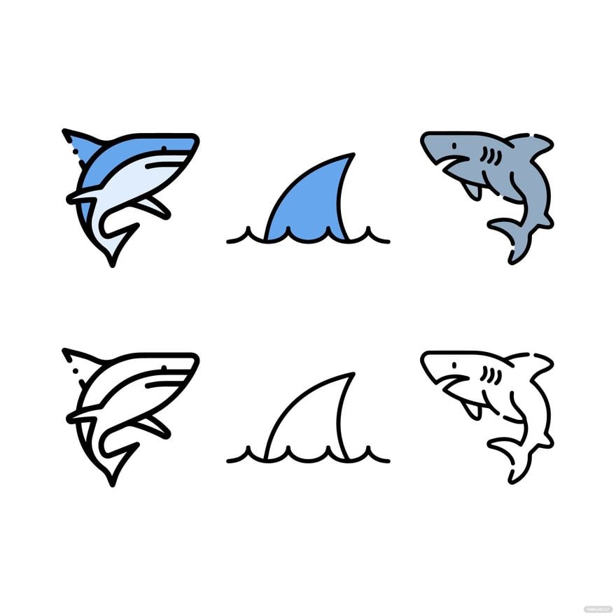 Free Shark Icon Vector in Illustrator, EPS, SVG, JPG, PNG