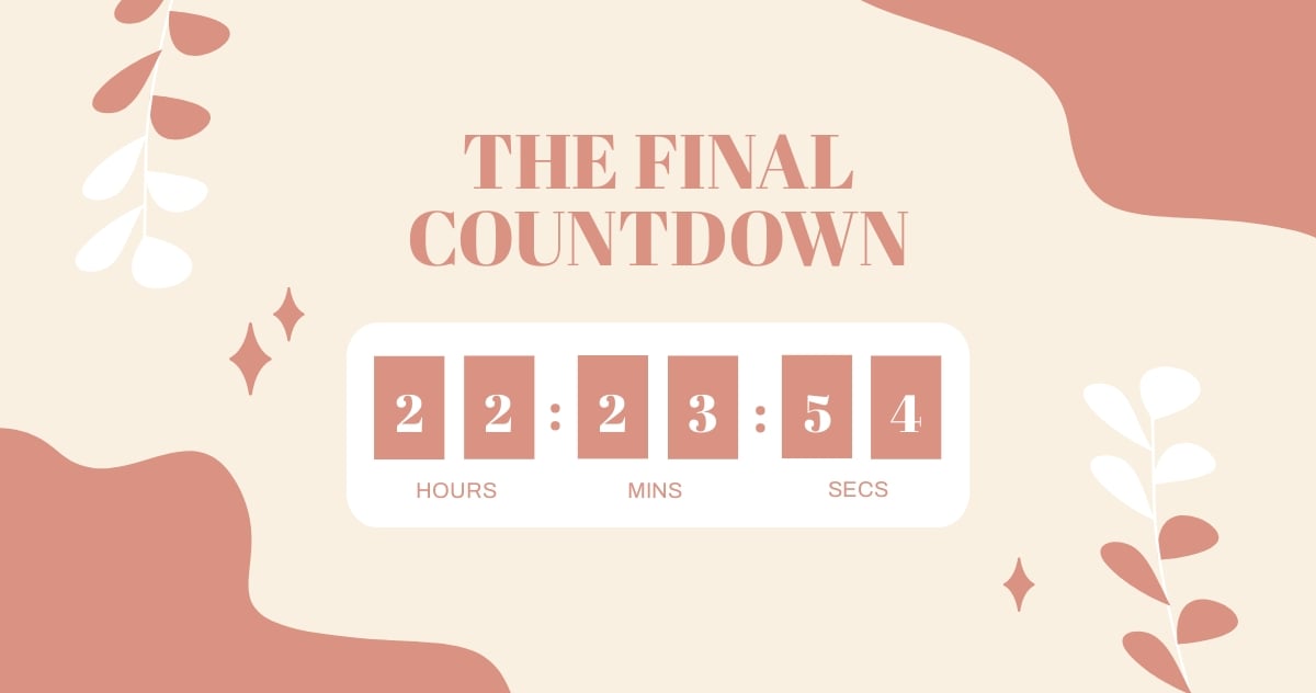 Free Final Countdown Facebook Post Template