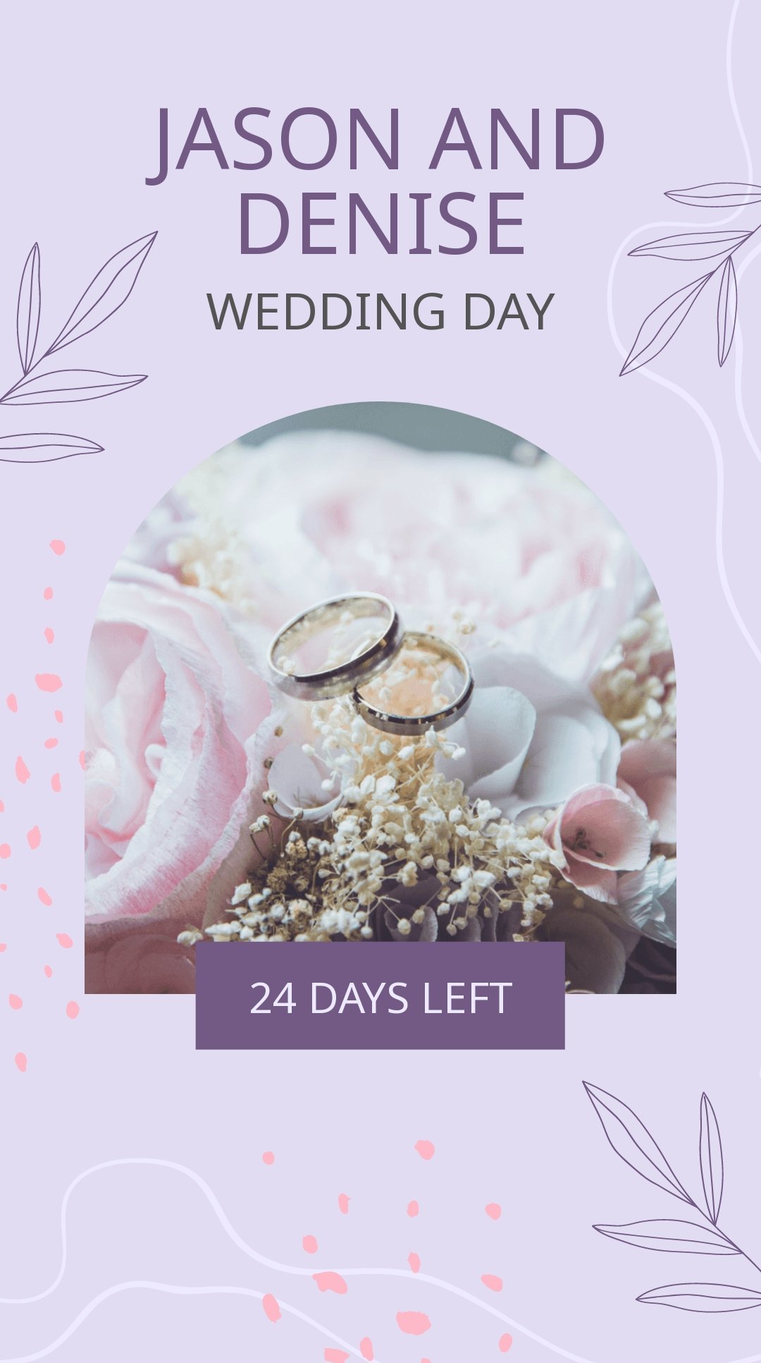 Wedding Day Countdown Whatsapp Post Template
