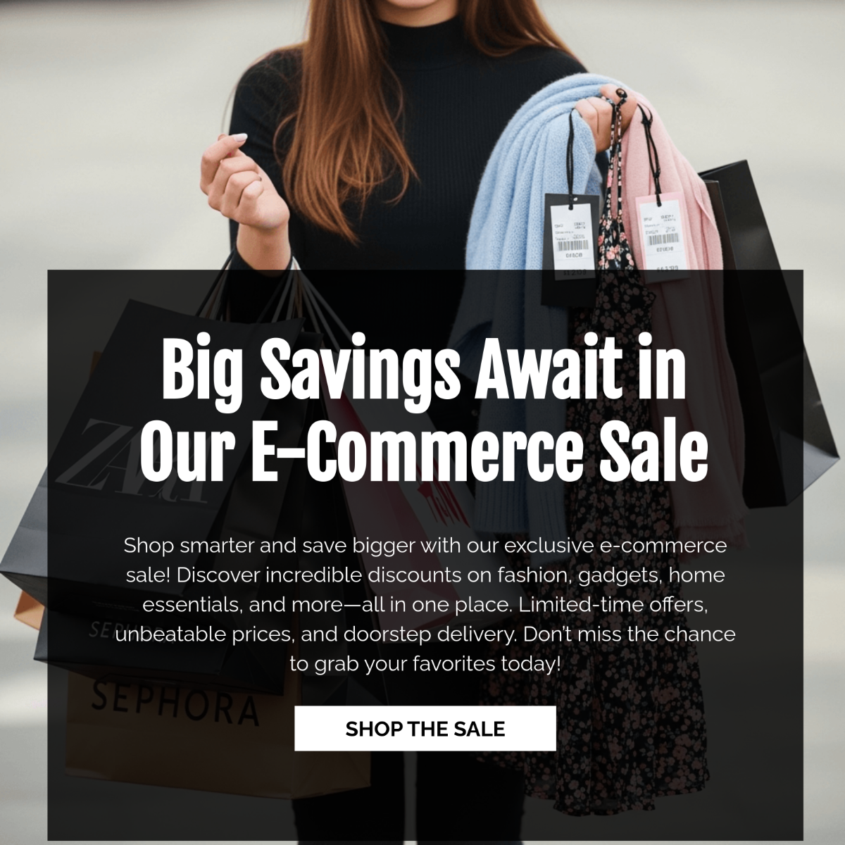 Free Ecommerce Sale Whatsapp Post Template to Edit Online
