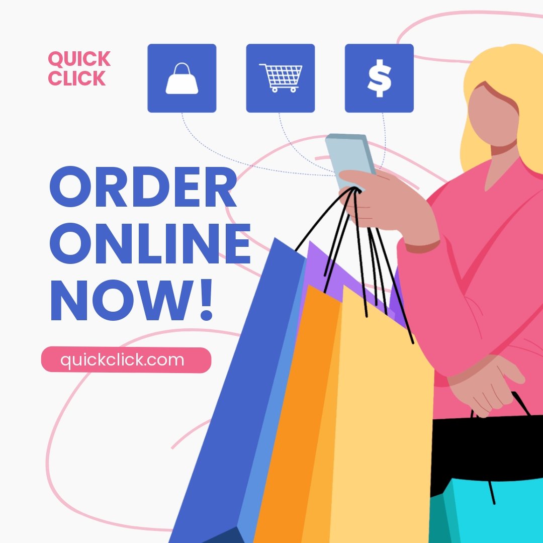 Online Shopping Ad Instagram Post Template