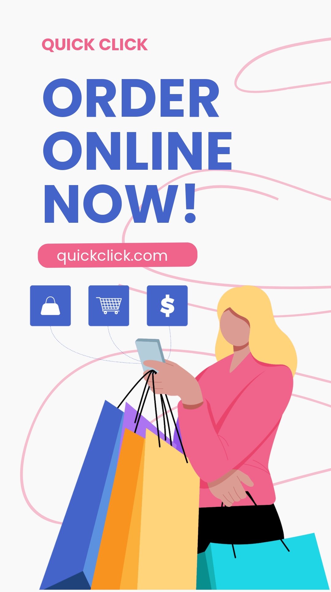 Online Shopping Ad Instagram Story Template