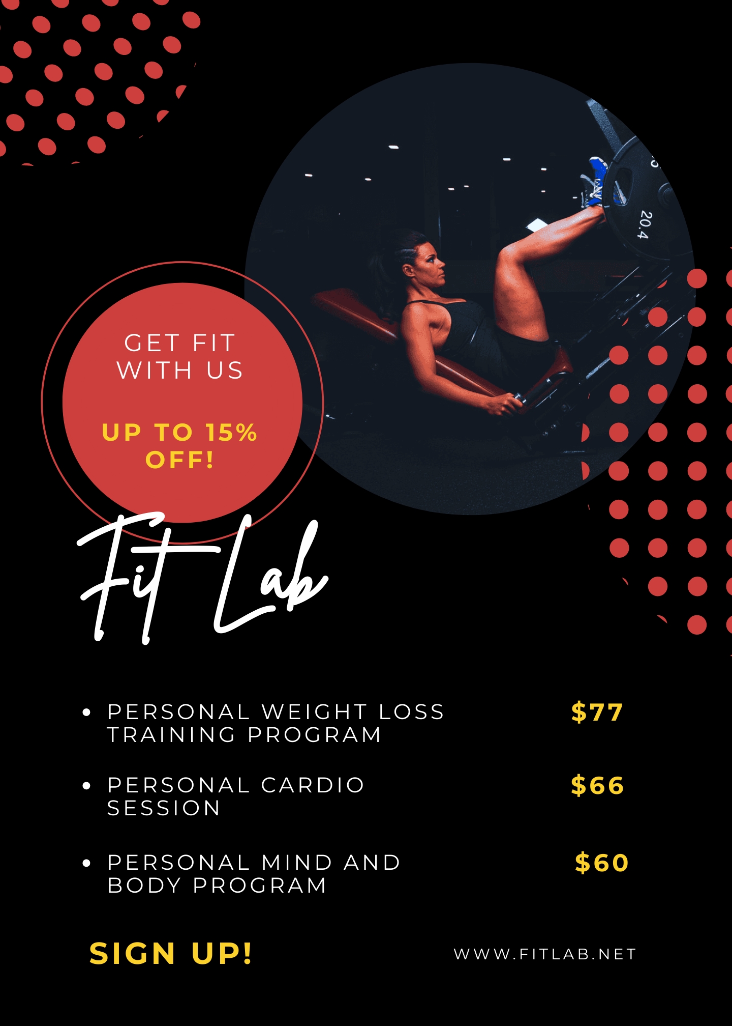 Personal Training Promotion Table Tent Template