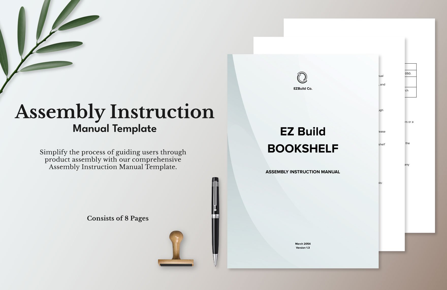 Assembly Instruction Manual Template