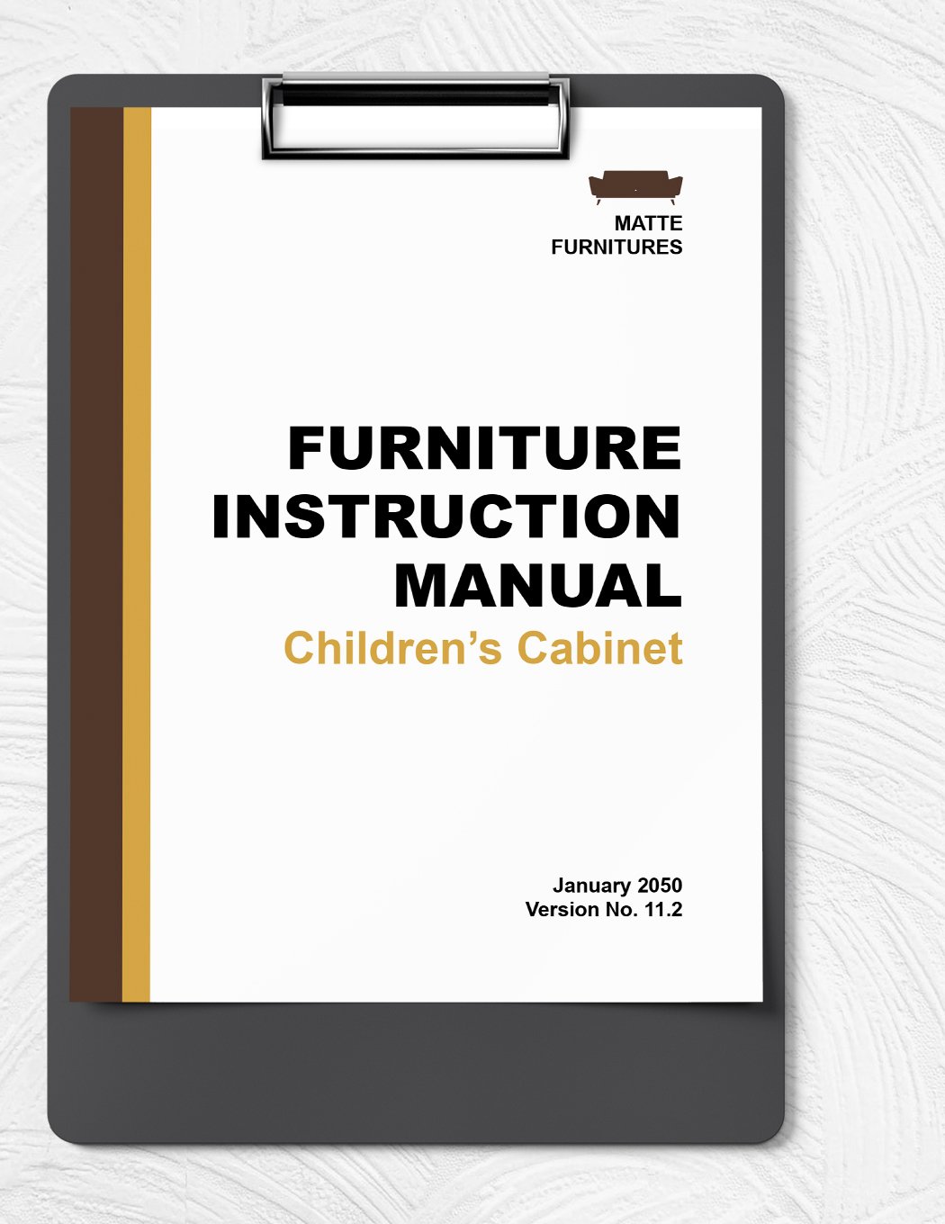 Furniture Instruction Manual Template