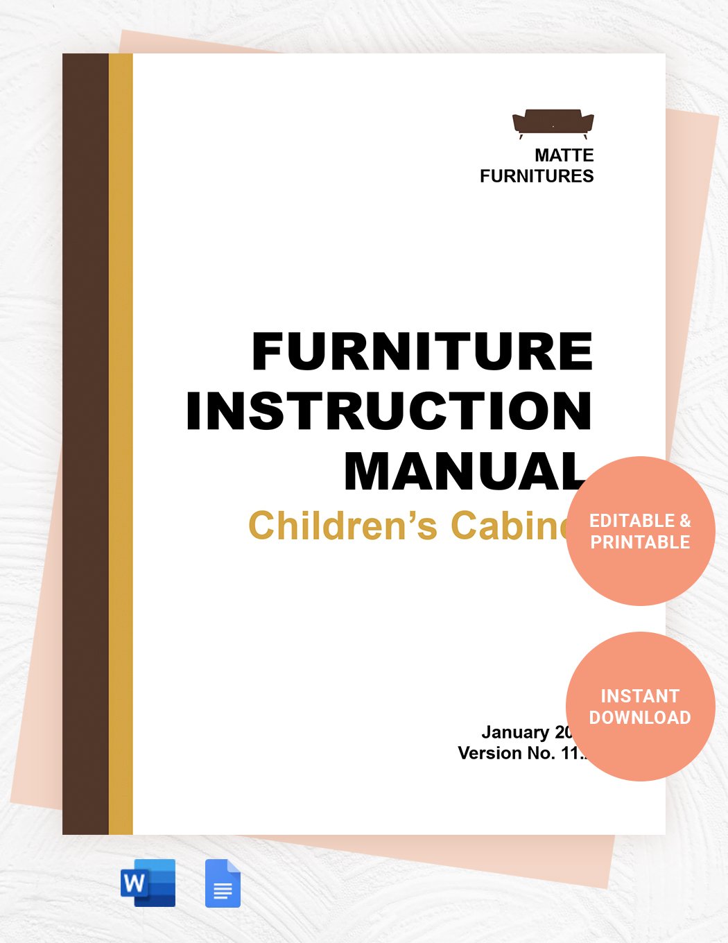 Furniture Instruction Manual Template