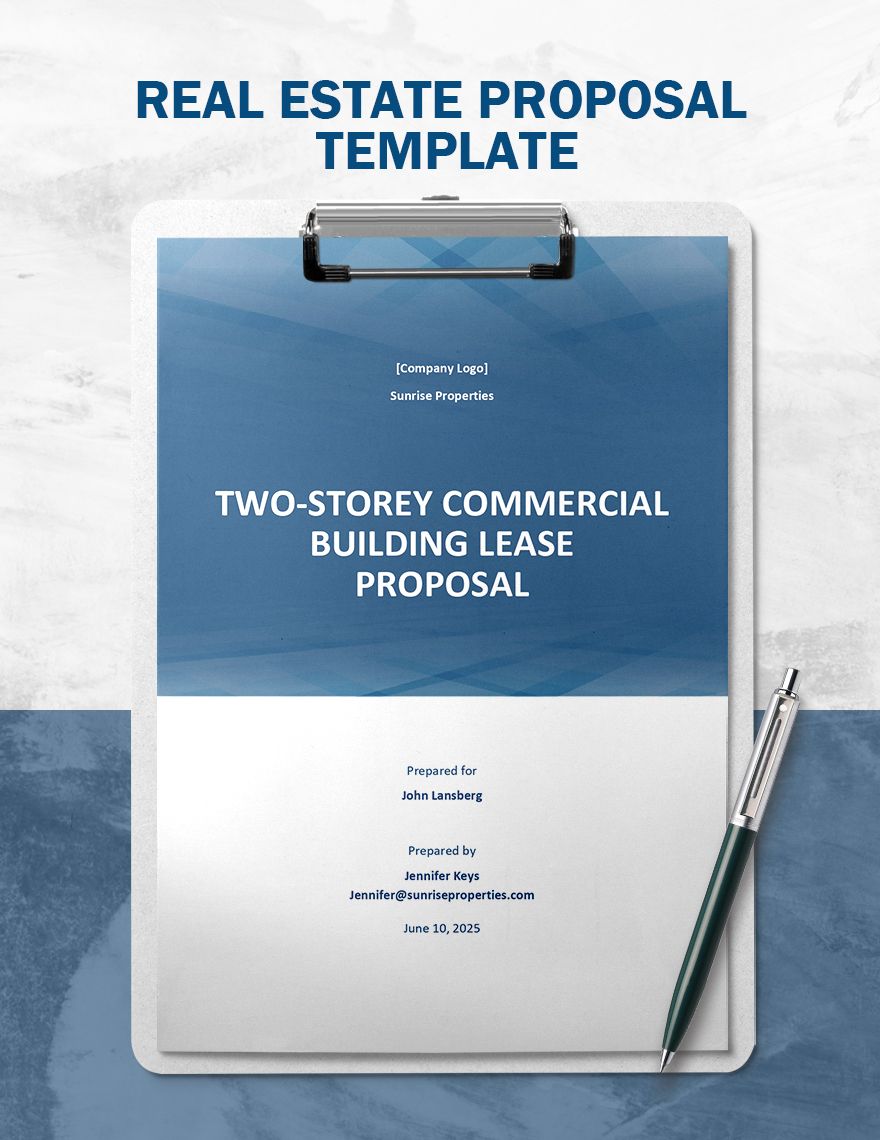 Real Estate Proposal Template