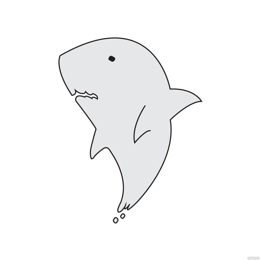 Free Ghost Shark Vector in Illustrator, EPS, SVG, JPG, PNG