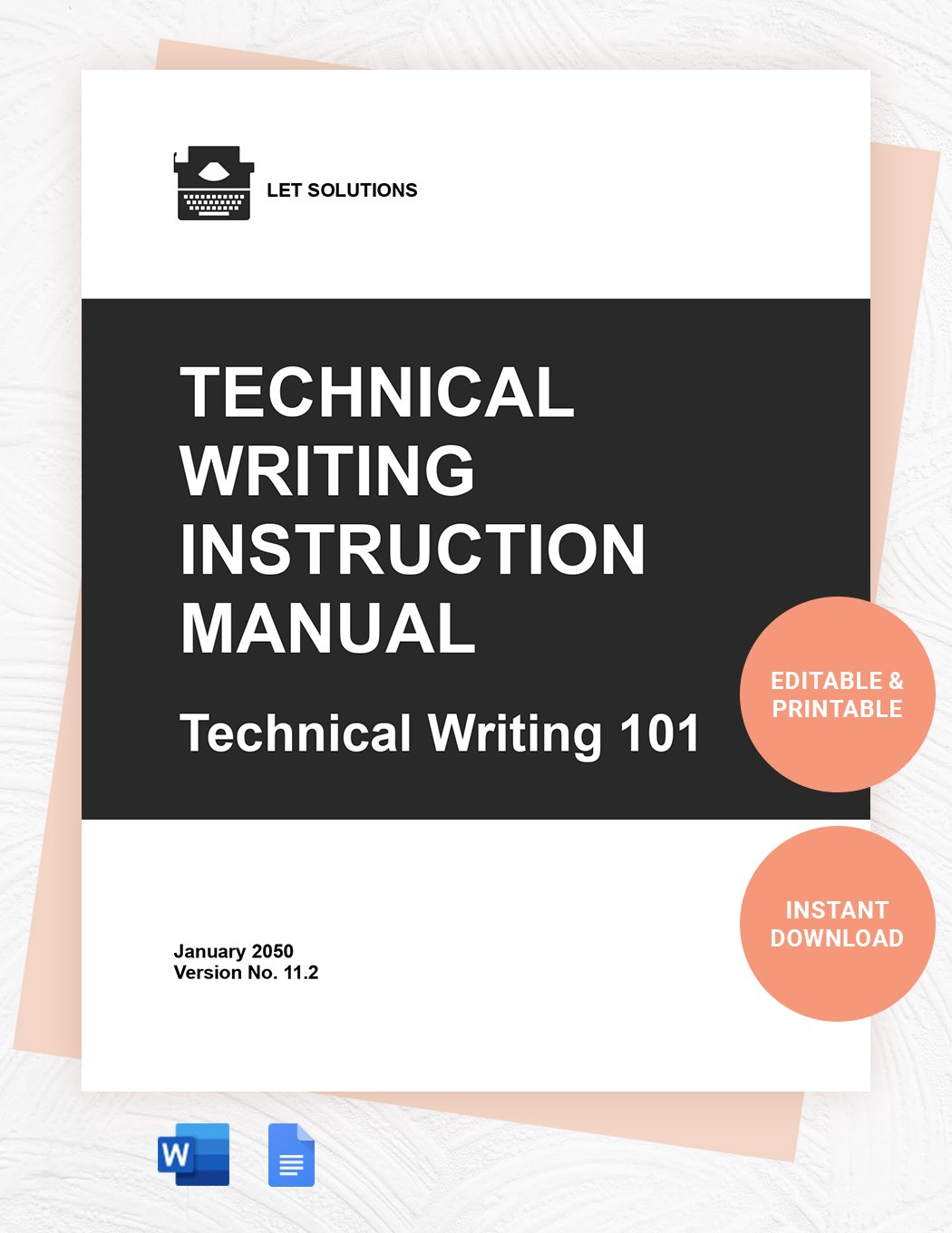 Technical Writing Instruction Manual Template