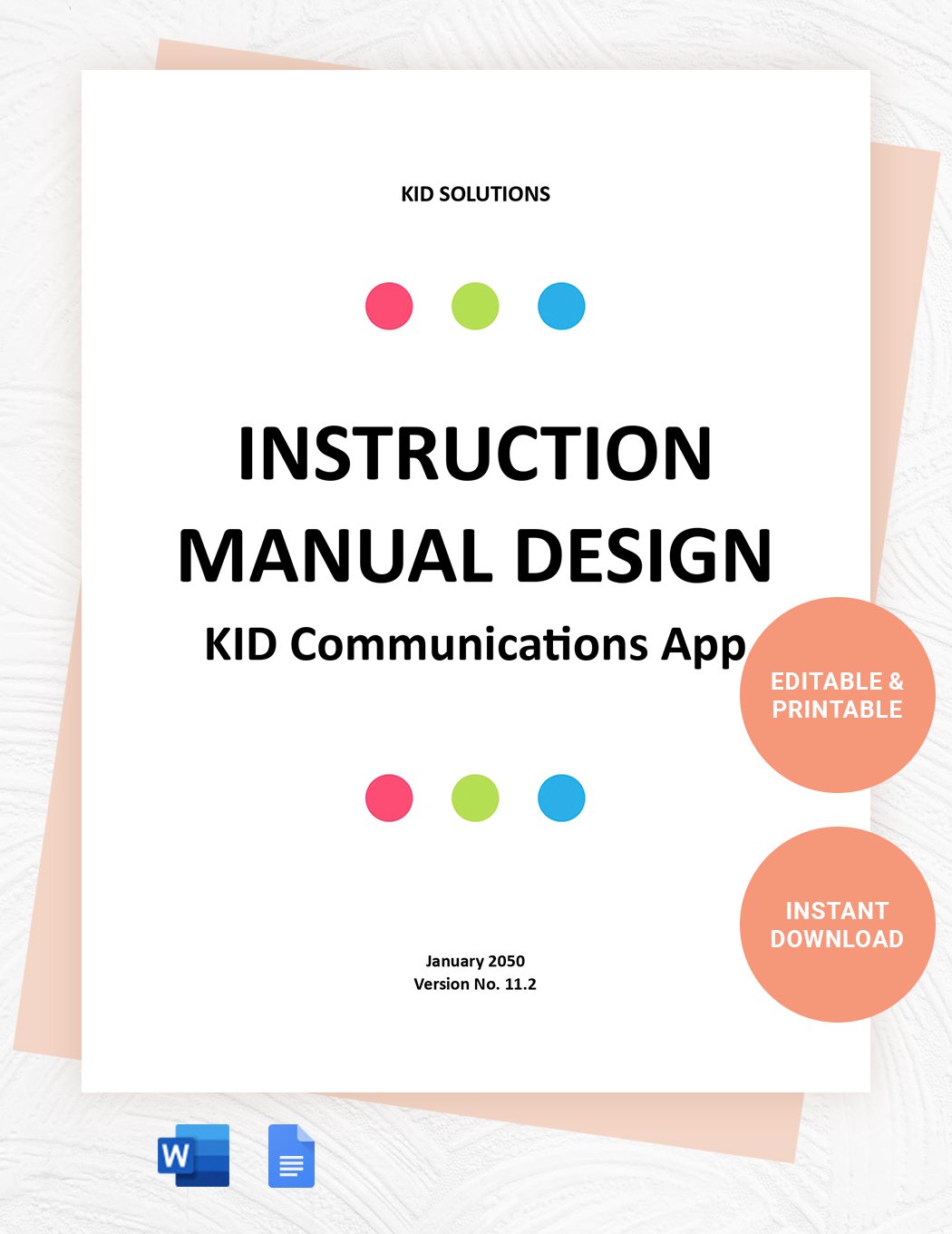 Instruction Manual Design Template