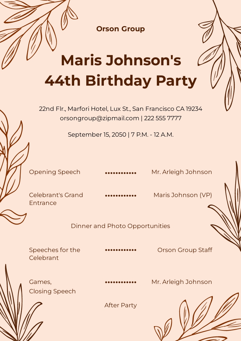 Birthday Program Templates - Design, Free, Download | Template.net