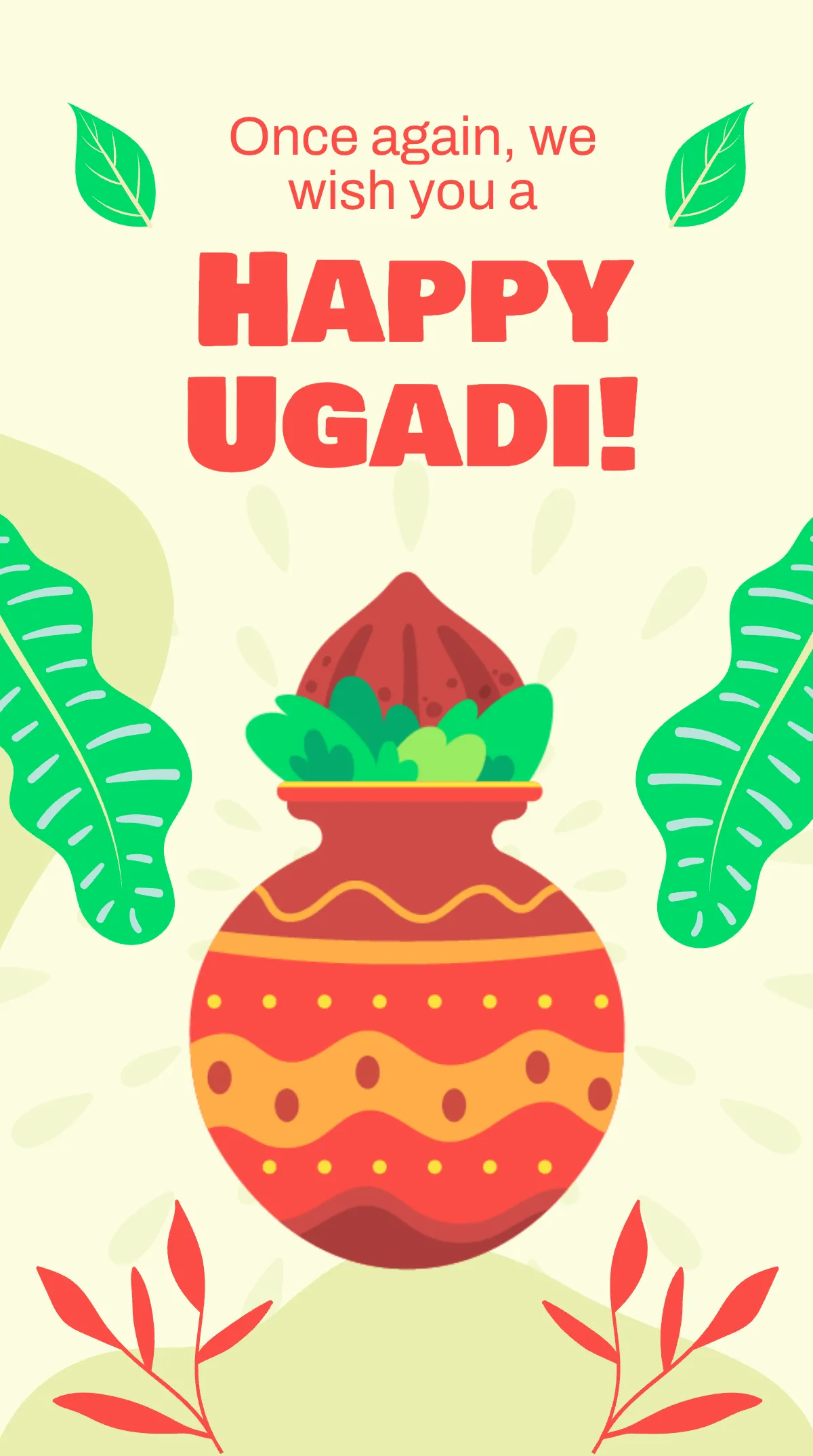 Free Happy Ugadi Instagram Story Template to Edit Online