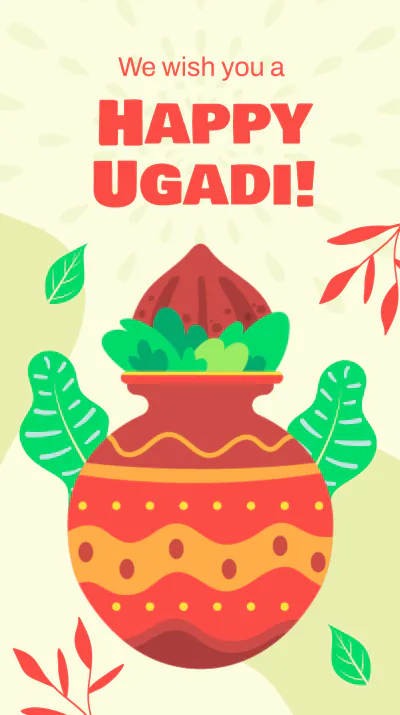 Free Happy Ugadi Instagram Story Template to Edit Online