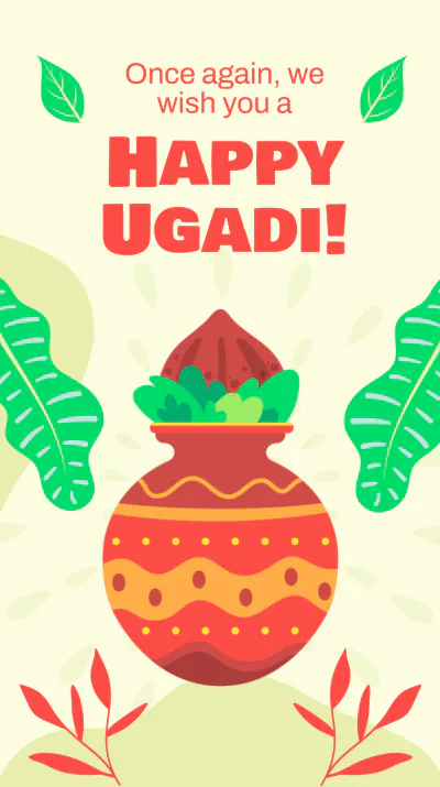 Free Happy Ugadi Instagram Story Template to Edit Online