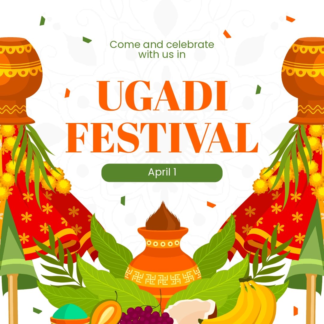 Ugadi Festival Instagram Post Template