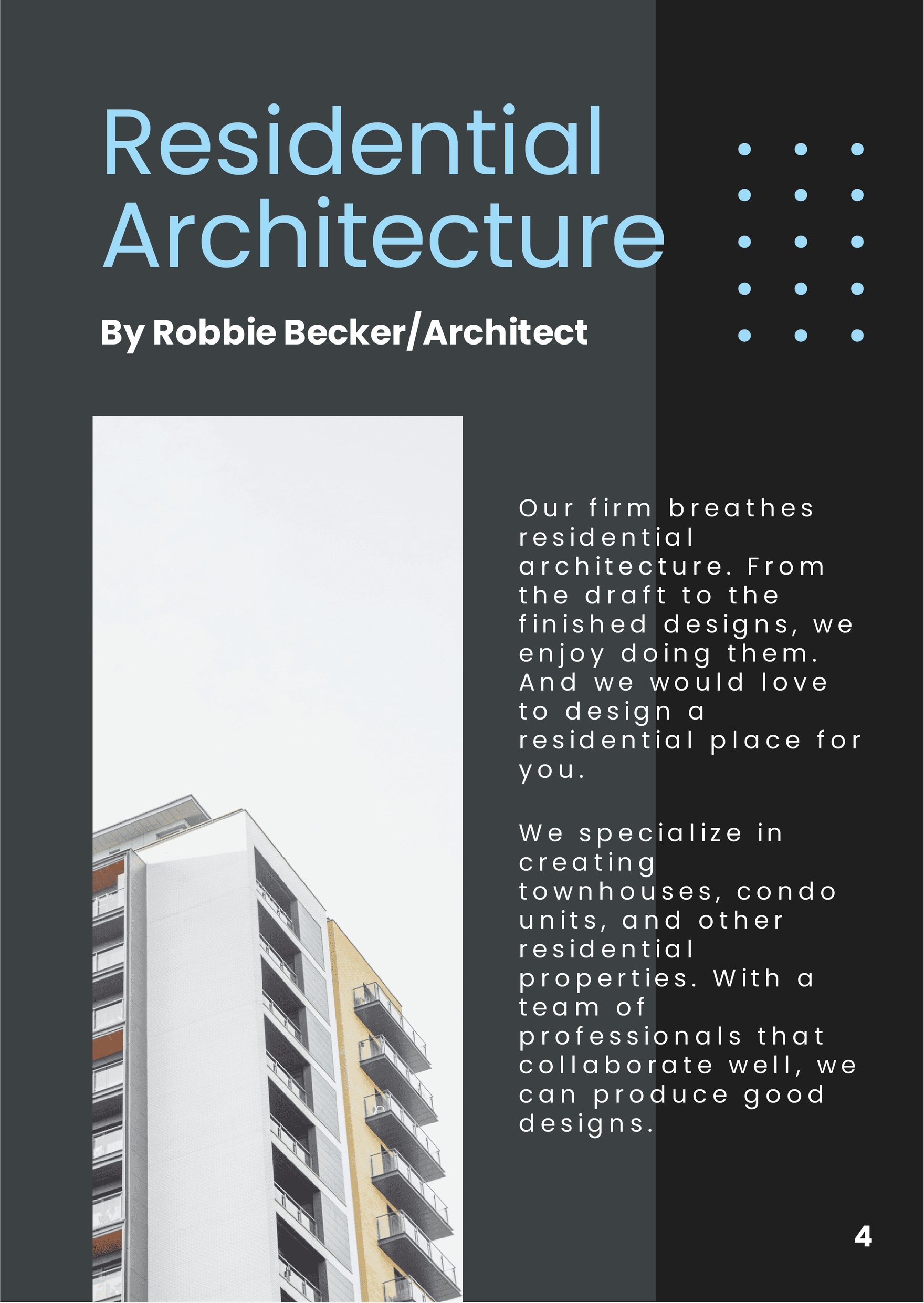 Architecture Booklet Template