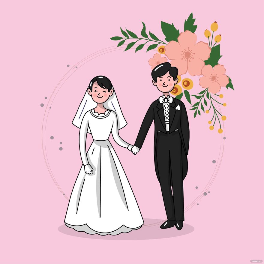 Free Floral Wedding Illustration