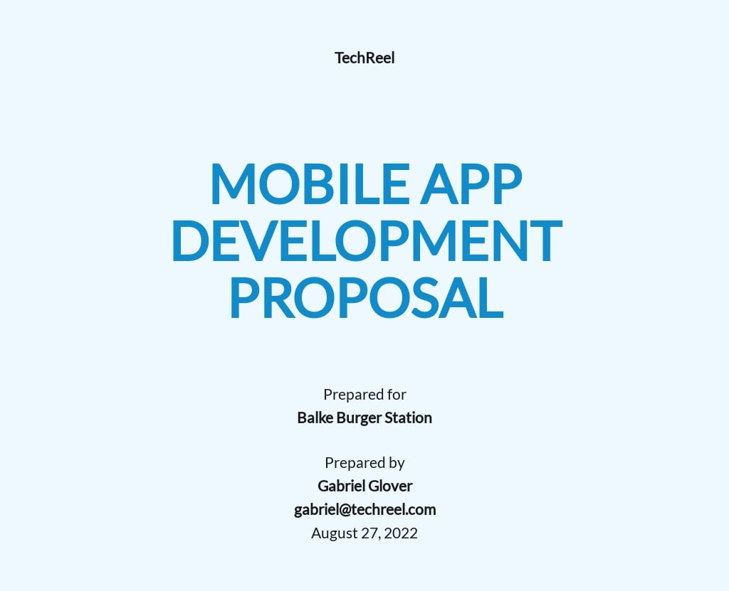 mobile application development proposal doc