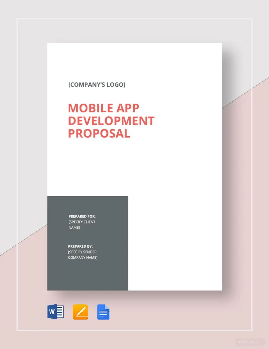 App Proposal PDF Templates Free Download Template net