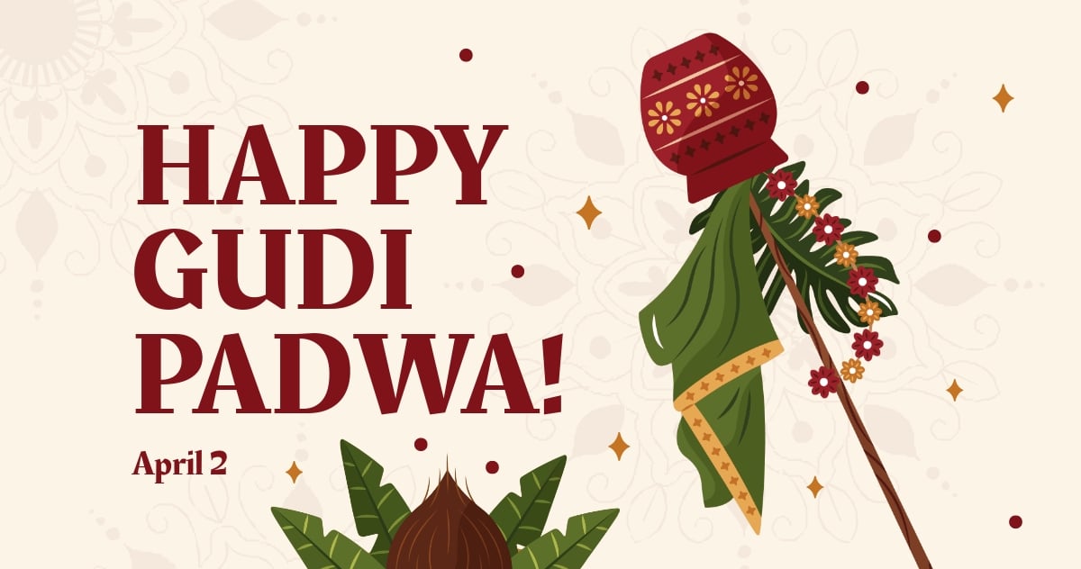 Free Happy Gudi Padwa Facebook Post Template