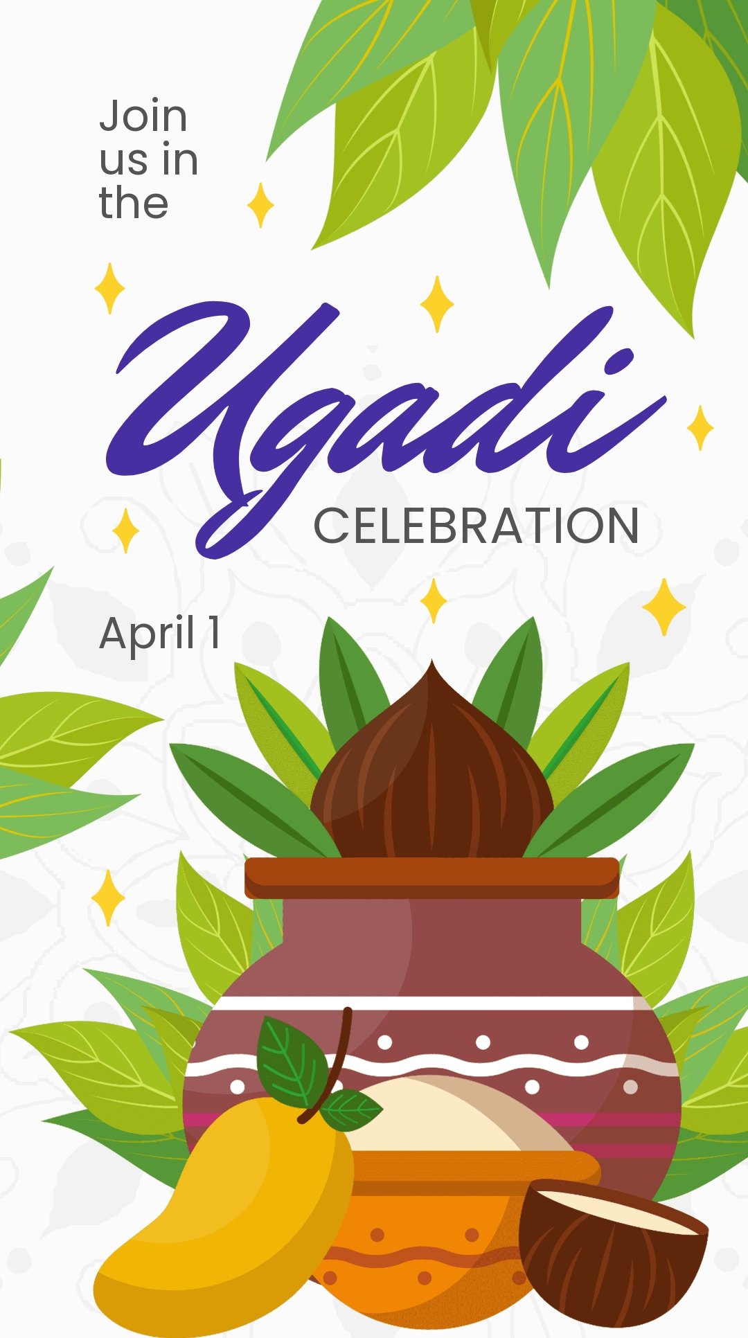 Ugadi Celebration Whatsapp Post Template