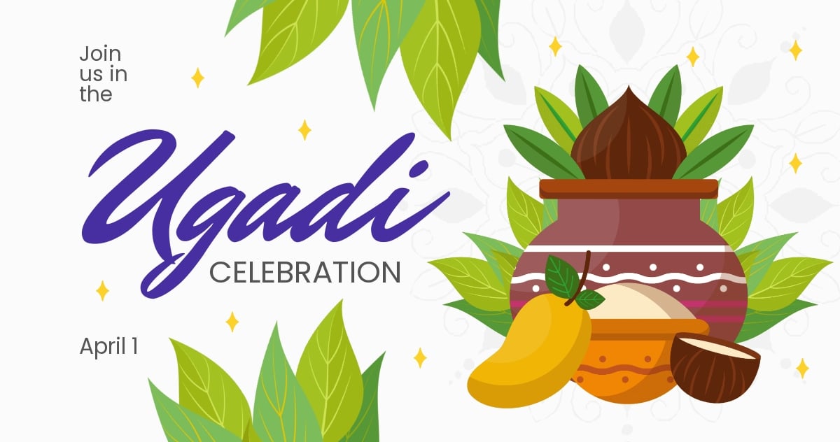 Ugadi Celebration Facebook Post Template