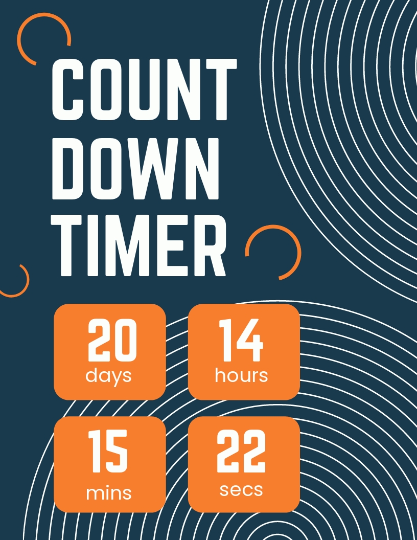 Countdown Timer Flyer Template in Word, Publisher, Google Docs - Download | Template.net