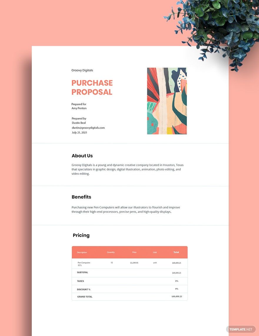Purchase Proposal Template
