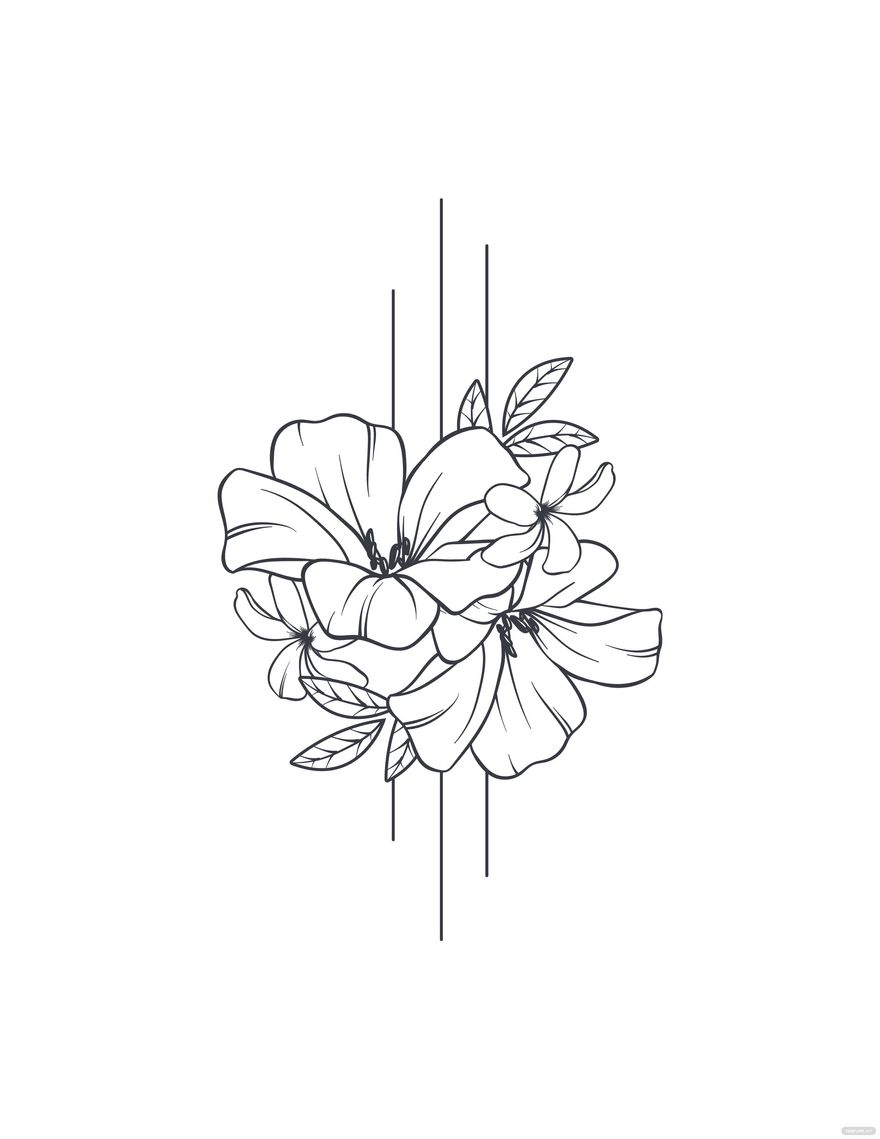 Free Floral Wedding Coloring Page