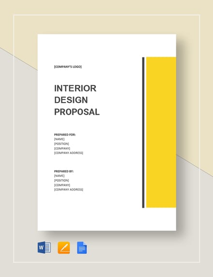 Interior Design Proposal Template Word Google Docs