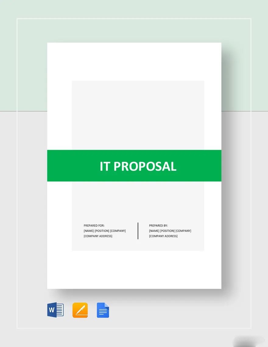 IT Proposal Template in Word, Google Docs, Apple Pages