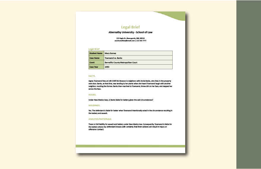Free Legal Brief Template Word Google Docs Template net Free Legal Brief Template Word Google Docs Template net