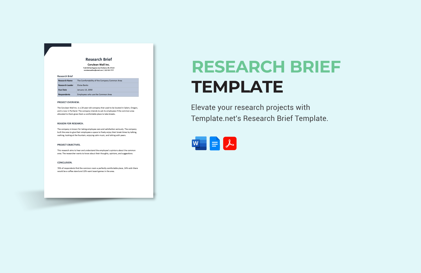 Research Brief Template in Word, Google Docs, PDF
