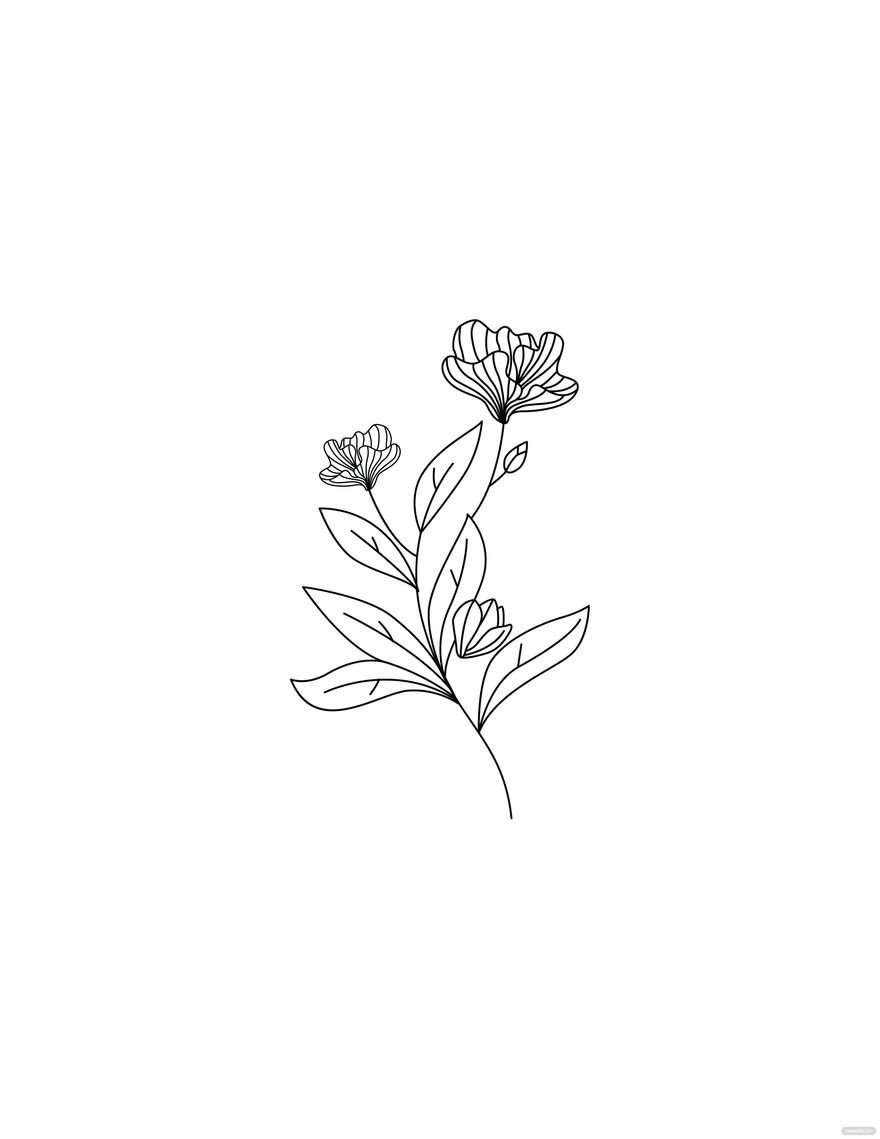Wedding Flower Coloring Page
