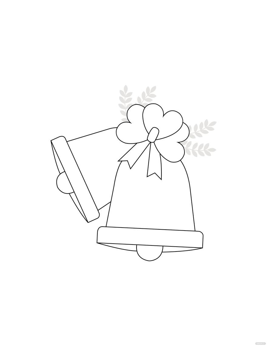 Free Wedding Bells Coloring Page