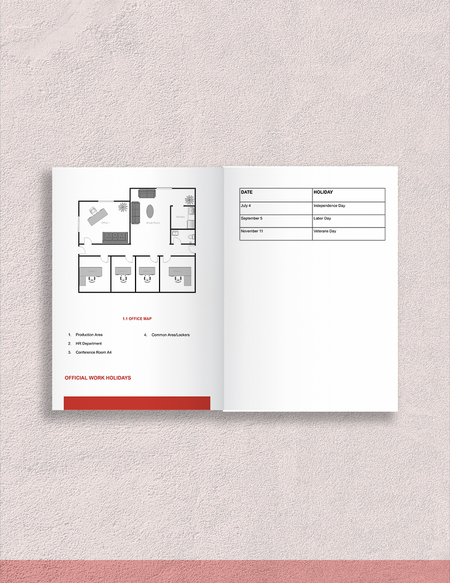 Company Handbook Template Word, Google Docs
